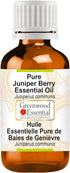 Pure Juniper Berry Essential Oil (Juniperus communis) Steam Distilled 15ml (0.50 oz)...