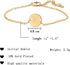 Gold 26 Initial Bracelet For Women Letter Initial Adjustable Chain Round Bracelet For Teen Girls (D)...