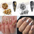 Holographic Nail Foil Glitter Flakes 3D Sparkly Aluminum Foil Flake Gold Silver Nail Glitter Foil Flakes Nail Art Supplies Mirror Powder Sequins N...
