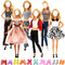 16 PCS Clothes and Accessories for 11.5 inch Doll Including 6 Casual Wear Outfits ( 4 Tops 4 Pants and 2 Dress 1 Coat ) and 10 Pair of Stylish Sho...
