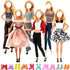 16 PCS Clothes and Accessories for 11.5 inch Doll Including 6 Casual Wear Outfits ( 4 Tops 4 Pants and 2 Dress 1 Coat ) and 10 Pair of Stylish Sho...