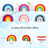 18Pcs 6 Colors Rainbow Silicone Beads Bulk Rainbow Loose Spacer Beads Charm Color Silicone Beads Kit for DIY Necklace Bracelet Earrings Keychain C...