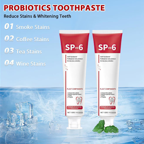 Sp-6 Ultra Whitening, Sp-6 Probiotic Whitening Toothpaste, Ultra Whitening Toothpaste sp6, Probiotic Brightening Toothpaste,Deep Cleaning Care Too...