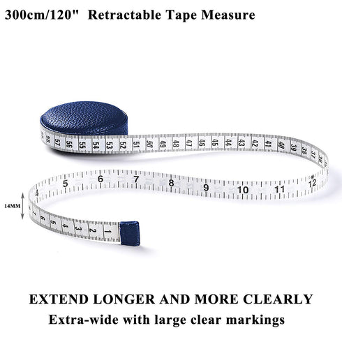 Tape Measure for Body Measuring Tape Double Scale Body Sewing Flexible Ruler for Medical Body Measurement Tailor Craft Ruler, Retractable Key Chai...