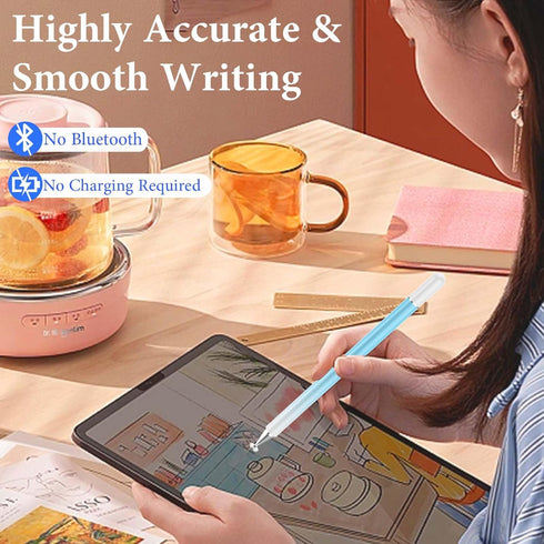 Stylus Pens for Touch Screens, 2 in 1 Magnetic Disc Stylus Pen for iPad with Magnetic Cap, Tablet iPad Pencil Compatible with iPhone/iPad/Android/...