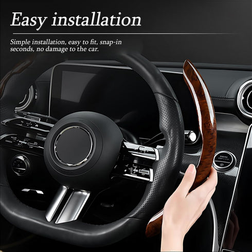 Car Wood Grain Steering Wheel Cover, Anti-Skid Segmented Auto Steering Wheel Protector, Automotive Interior Accessories, Universal for Most Vehicl...