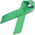 50 Pack Green Satin Awareness Ribbons with Clutch Pins (3.5 in)...