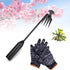 Weed Puller Tool Uprooting Weeding Tool with Long Handle Portable 4 Teeth Steel Hand Weeder Weed Remover Garden Standing for Backyard Farm Manual ...