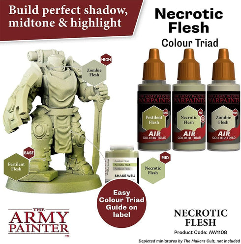 The Army Painter Warpaint Air Necrotic Flesh - Acrylic Non-Toxic Heavily Pigmented Water Based Paint for Tabletop Roleplaying, Boardgames, and War...
