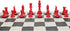 WE Games Color Bright Plastic Staunton Tournament Chess Pieces with 3.75 in. King - Half Chess Set of Chess Pieces Only, Red...