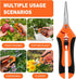 Wevove Pruning Shears, Garden Shears,6.5 Inch Gardening Scissors Hand Pruner with Straight Precision Stainless Steel Blades 1Pack(Orange)...