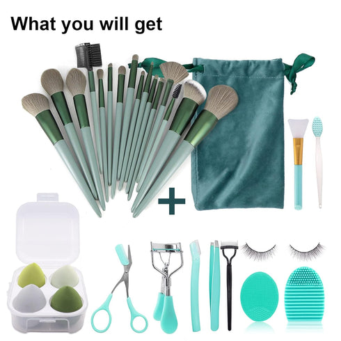 Koccido Makeup Brushes 30 Pcs Makeup Kit,Foundation Brush Eyeshadow Brush Make up Brushes Set (Green, 30 Piece Set Large)...