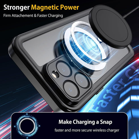 Waterproof Case for iPhone 15 Pro Max Case Anti-Scratch, Full-Body Shockproof,Dustproof, Anti-Stain,Camera Lens Protector Phone Case with Build-in...