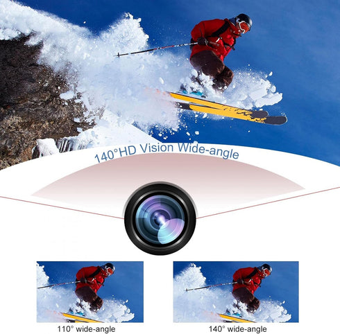 VBESTLIFE Mini Ultra HD Action Camera 1080P 12MP Sports Camera with Wide Angle Lens Full HD 2.0 Inch TFT LCD Screen Support 30m/98ft Underwater Wa...