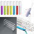 Acrylic Test Tube Holder Rack for 10ml Centrifuge Tubes Clear?Holds 13-16mm Tubes (10ml, 6 Wells)...
