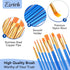 ESRICH Acrylic Paint Brushes Set, 10 Packs/ 100 Pcs Watercolor Brushes,Nylon Brush Head, for Oil Painting, Gouache, Face,Ceramics etc, Kid's and A...