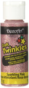 DecoArt Craft Twinkles Paint, 2-Ounce, Sparkling Pink...