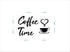 4eN Coffee Time Modern Wall Art & Sign Set - Wooden MDF, 4 Pieces for Kitchen & Cafe...