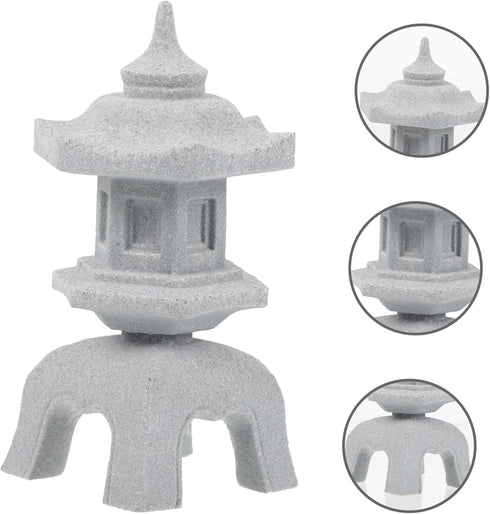Micro Landscape Decoration Fish Tank Ornaments Miniture Decoration Asian Decorations Chinese Temple Statue Zen Garden Accessories Mini Pagoda Figu...