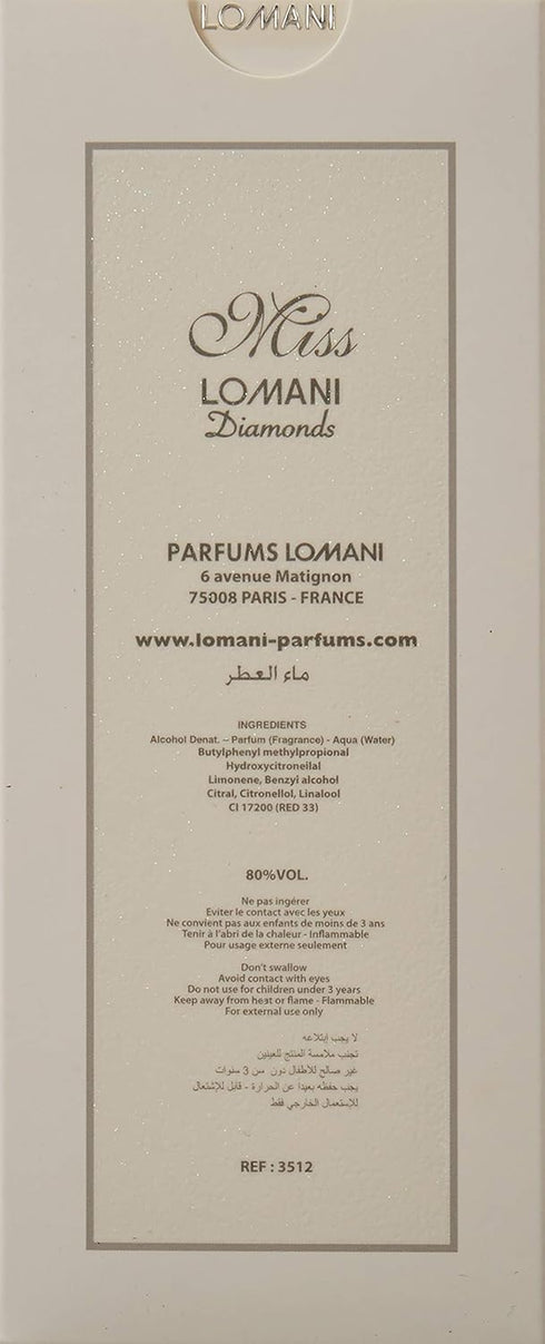 Lomani Miss diamonds for women - 3.3 Ounce edp spray, 3.3 Ounce...