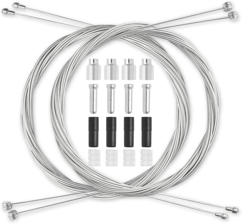 4Pcs Universal Bike Brake Cable Set, Standard Bicycle Brake Cable, Replaceable Brake Inner Wire Cable,Professional Bicycle Brake Line For MTB Moun...