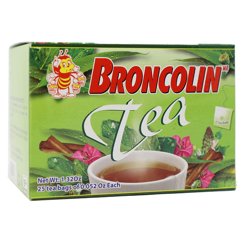 Broncolin Tea, Natural Remedy, Herbal Tea made with Plant Extracts, 2-Pack of 25 Tea Bags, 2 Boxes...