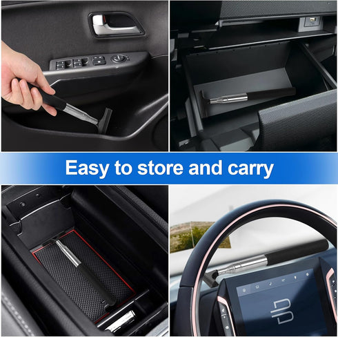 2 Pcs Car Mirror Wiper, 38.6in Handle Car Side Mirror Squeegee, Car Mirror Squeegee, Side Mirror Squeegee, Mini Squeegee for Rainy Foggy Weather...