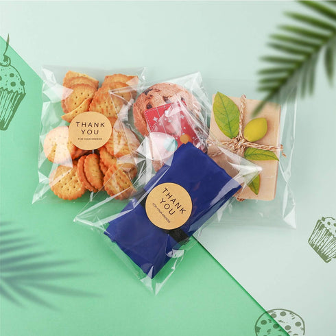 480 PCS Clear Resealable Cellophane Bags 2 Sizes with 180 PCS 3.5×5 Inches, 300 PCSS 4×6 Inches Good for Bakery, Snacks, Candle, Soap, Cookie, Car...