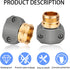 Garden Hose Repair Kit, Zinc and Aluminum Male and Female Hose End, Suitable for 3/4 Inch and 5/8 Inch Garden Hoses (2Sets)(2Female+2Male)...