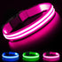 LED Dog Collar - HIGO USB Rechargeable Light Up Dog Collars, Pet Safety Collar Light Makes Your Dogs Be Seen at Night for Large Dogs (Pink, Large)...