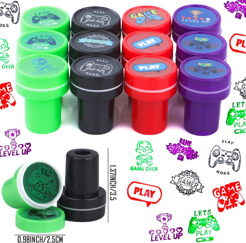 134 Pcs Video Game Party Favors, Includes Video Game Slap Bracelet Keychain Stamper Whistle Mesh Bag Card Stickers Tattoos for Kids Gaming Party F...