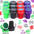 134 Pcs Video Game Party Favors, Includes Video Game Slap Bracelet Keychain Stamper Whistle Mesh Bag Card Stickers Tattoos for Kids Gaming Party F...