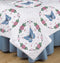 Tobin Butterfly/Rose Stamped for Embroidery Quilt Blocks, White......