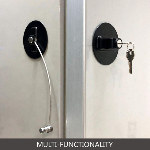MUIN Highly Secured Refrigerator Lock with Key – Mini Refrigerator Door Lock for Children and Adults – Multi Functional Lock for Securing Fridge, ...