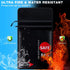Fireproof Document Bag Upgraded 2 Pockets (2000 ?)15 x 11 Inches Silicone Coated Fireproof and Waterproof Money Bag Fireproof Safe Storage for Mon...