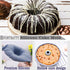 Bundt cake pan Silicone Cake Mold, 10’’ Non-stick Fluted Pans Round Baking Molds for Cake, Jello, Gelatin, Brownie, Cornbread, 12 Cups,Large Size ...