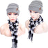 Aneco Winter Warm Knitted Sets Buffalo Plaid Scarf Beanie Hat Touch Screen Gloves and Winter Ear Warmer Set for Men or Women...
