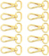 CRAFTMEMORE 2 Sets 1" Swivel Snap Hooks Lobster Clasp Push Gate Fashion Clips with 1" D Rings Bag Craft Accessories FSD2 (Gold, 1 Inch)...
