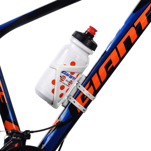 Bicycle Bottle Cages, Plastic Bike Bottle Holder with Cage Mounting Base (White)...