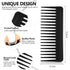 Large Hair Detangling Comb Wide Tooth Comb for Curly Hair Wet Dry Hair, No Handle Detangler Comb Styling Shampoo Comb (Black, White)...