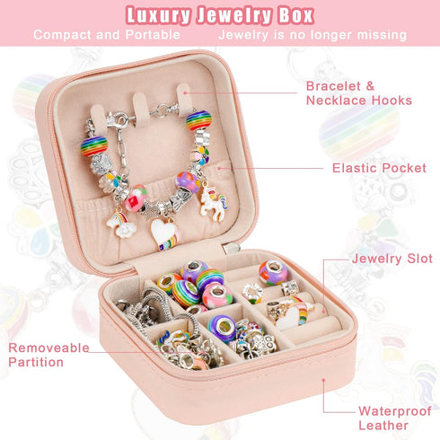 Hysagtek Bracelet Making Kit for Girls, Charm Bracelet Kit, 66 Pcs DIY Beads Jewelry Making Kit, Birthday Christmas Gifts Bracelet Making kit Arts...
