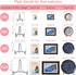 6PCS Premium Black Iron Plate Stands for Display 4 Inch, Decorative Solid Metal Plate Holders for Displaying, Mini Easel, Frame, Book, Card, Plaqu...