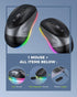 PEIOUS Wireless Mouse, Jiggler Mouse for Laptop - LED Mouse Rechargeable Computer Mice Mouse Mover Undetectable Random Movement with On/Off Button...
