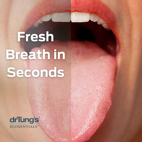 DrTung's Stainless Tongue Scraper - Tongue Cleaner for Adults, Kids, Helps Freshens Breath, Easy to Use Comfort Grip Handle, Comes with Travel Cas...