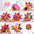 100pcs Plastic Rainbow Pinwheel,Windmill Party Pinwheels DIY Pinwheels Set for Kids Toy Garden Lawn Party Decor (100)...