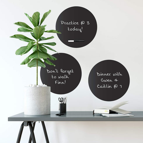 WallPops WPE0974 Charcoal Dry Erase Dot Decals, Grey...