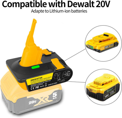 Battery Adapter for V7/V8 Vacuum Cleaner Convert for Dewolt 20V Battery, Compatible with Dysn V7/V8 Absolute Animal Motorhead Stick Vacuum Cleaner...