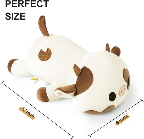 Onsoyours Cute Cow Plushie, Soft Stuffed Cookies Cow Squishy Plush Animal Toy Pillow for Kids (Cookies Cow, 12")...