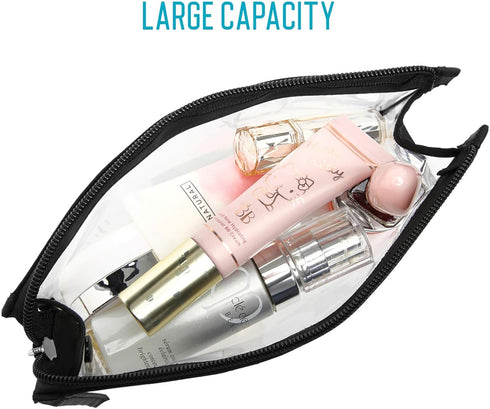 Cambond Clear Makeup Bags, Waterproof TSA Approved Toiletry Bag Clear Travel Bags Clear Cosmetics Bag for Vacation, Clear Pencil Case Stationary O...