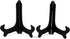 CVHOMEDECO. Antique Distressed Black Decorative Wooden Plates Rack Wood Easels Holder Folding Display Stand Home Décor Art, 9 Inch, Set of 2....